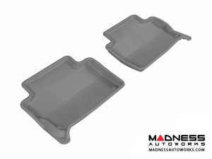 Audi Q7 Floor Mats (Set of 2) - Rear - Gray by 3D MAXpider (2007-2015)